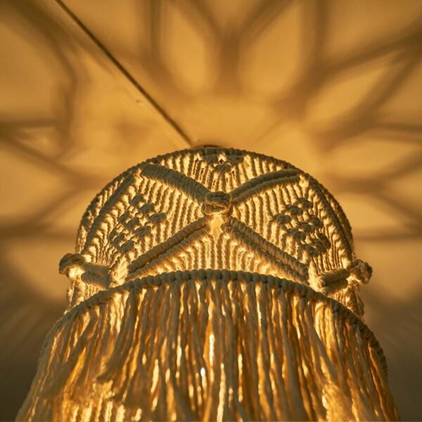 Handmade Woven Macrame Lampshade