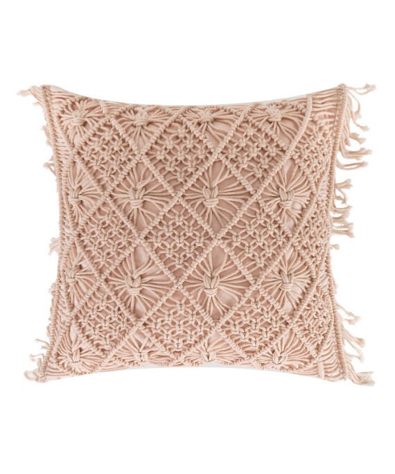 Knitted bedroom Macrame pillow