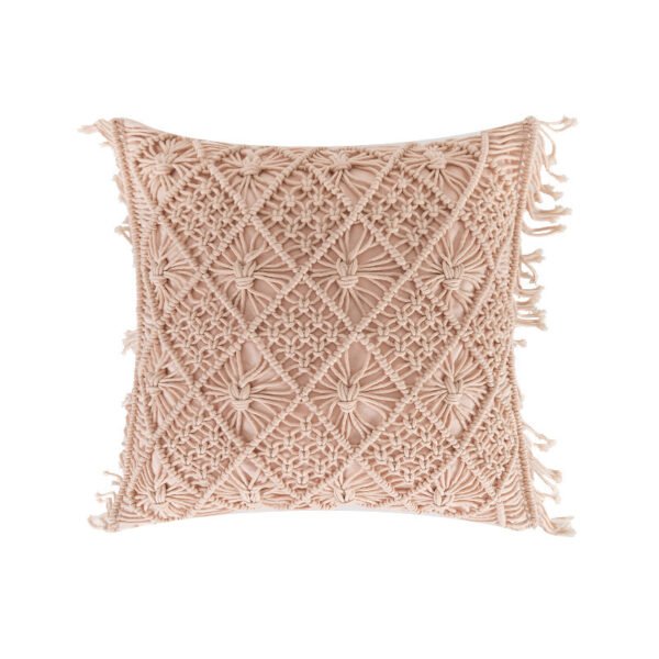 Knitted bedroom Macrame pillow