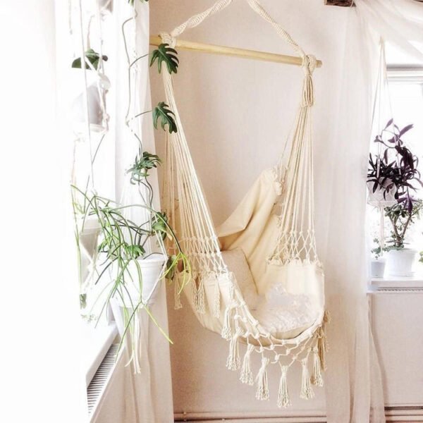 Macrame hammock chair