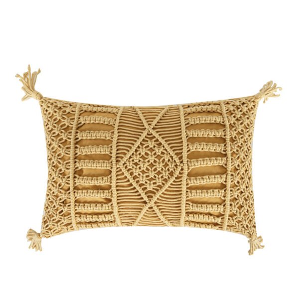 Knitted bedroom Macrame pillow