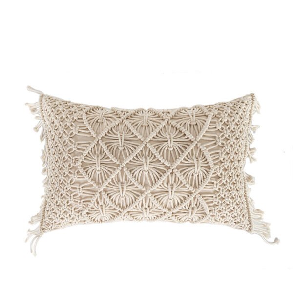 Knitted bedroom Macrame pillow