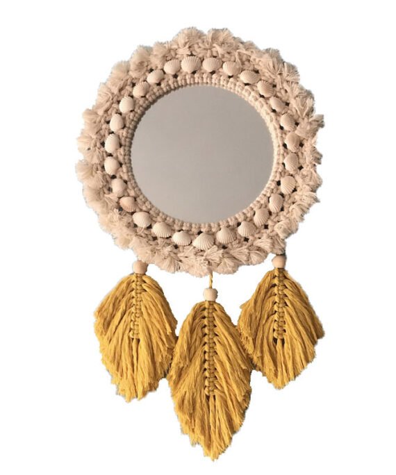 Macrame mirror wall decoration