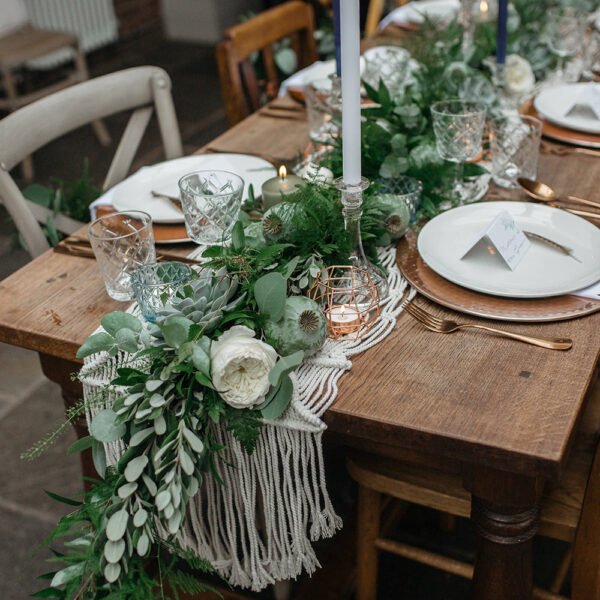 Handwoven Macrame table runner