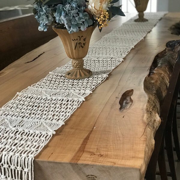 Handwoven Macrame table runner