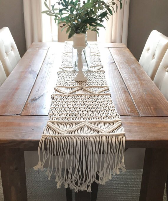 Handwoven Macrame table runner