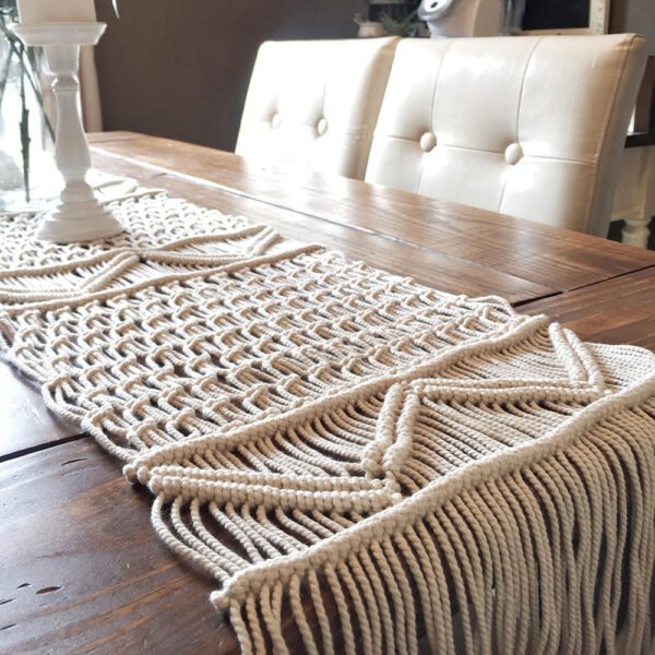 Handwoven Macrame table runner