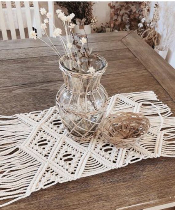 Nordic Woven Macrame Tablecloth