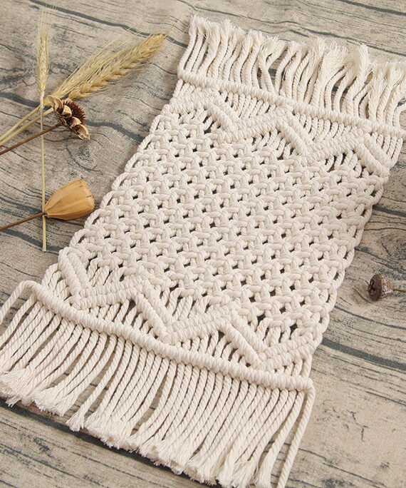 macrame table runner