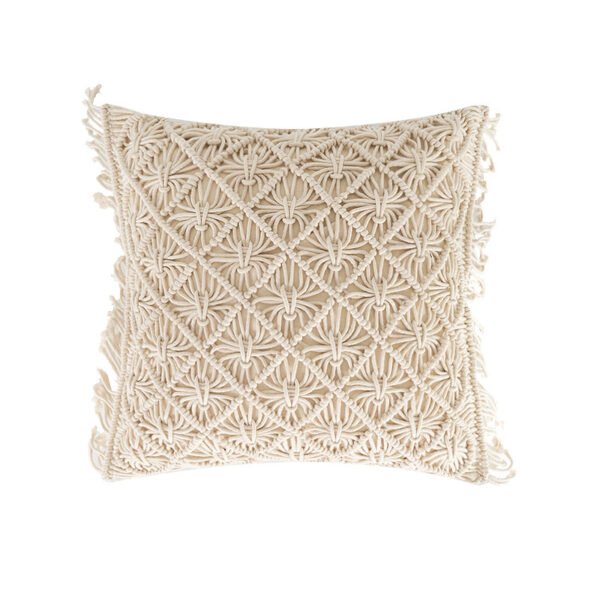 Knitted bedroom Macrame pillow