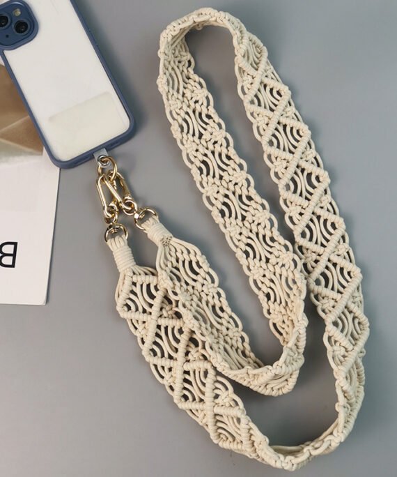 Macrame phone holder