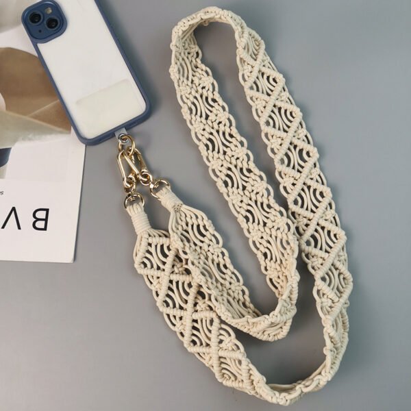 Macrame phone holder