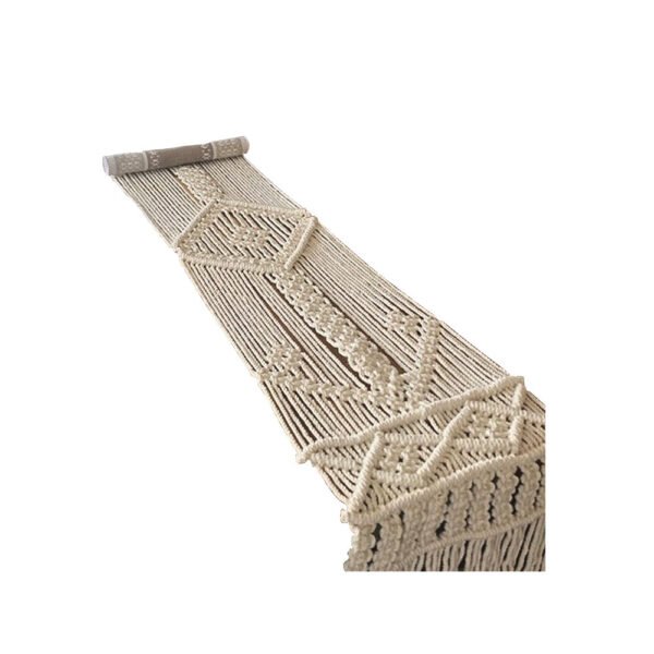 macrame table runner beige