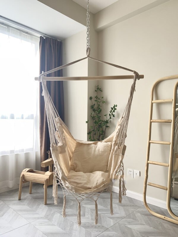 Macrame hammock chair