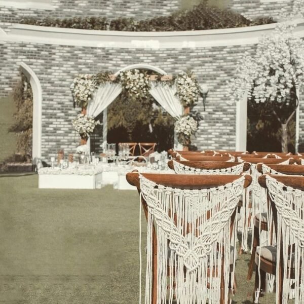 Bohemian Macrame Wedding Backdrop Decoration