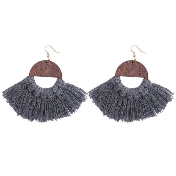 Hand-woven Earrings Macrame Tassel