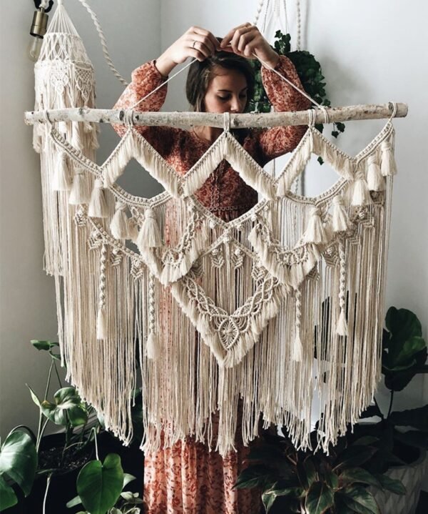 Hand-woven Macrame Tapestry Nordic Decoration