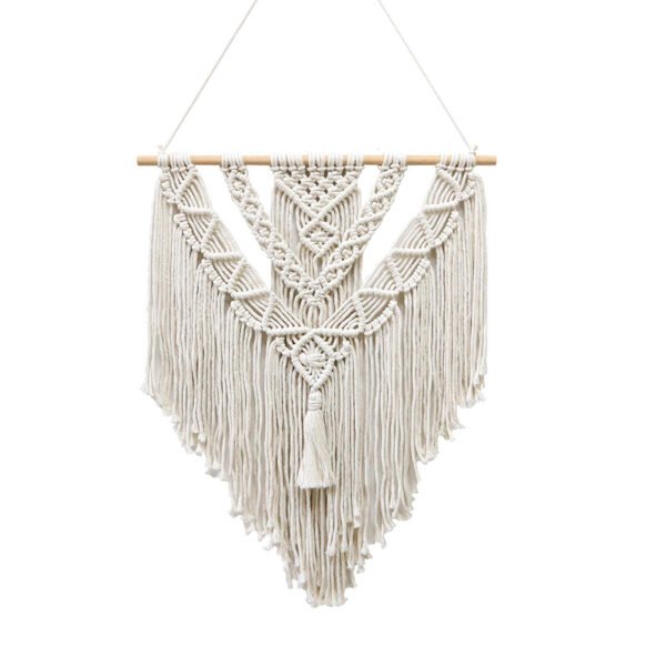 Hand-woven Background Macrame Tapestry