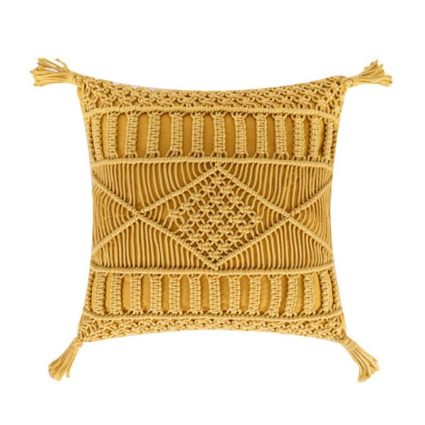 Knitted bedroom Macrame pillow