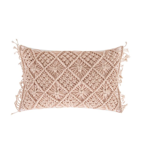 Knitted bedroom Macrame pillow