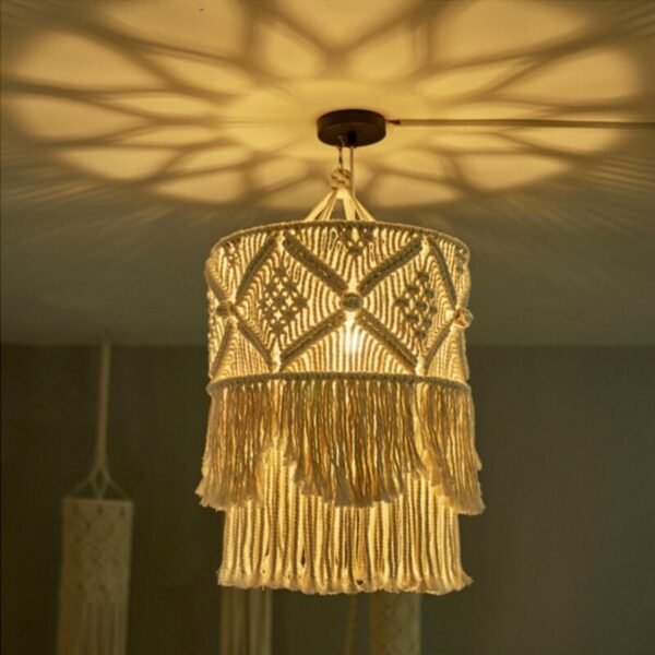 Handmade Woven Macrame Lampshade