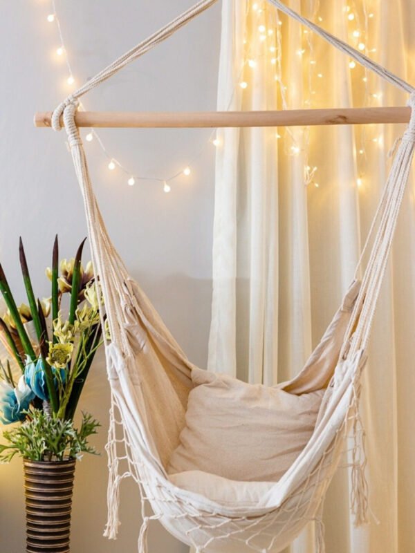 Macrame hammock chair