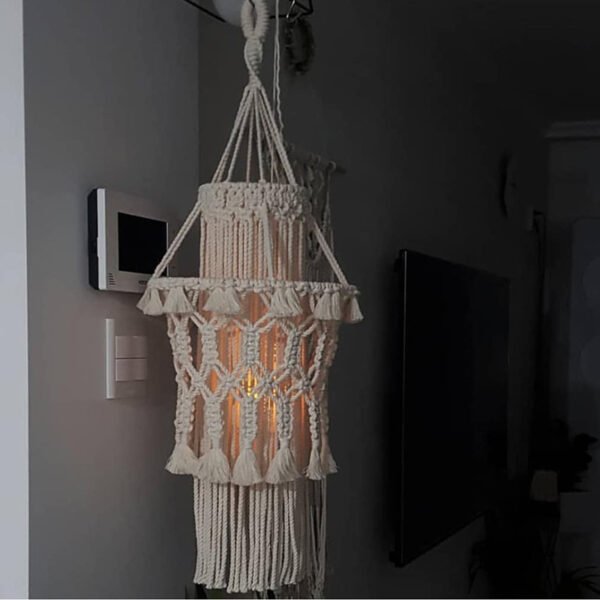 Soft-mounted Decorative Macrame Lampshade