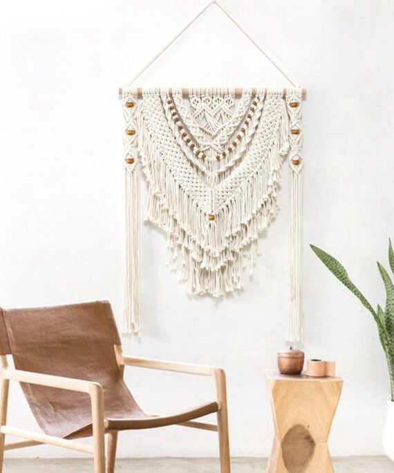 New Retro Style Woven Macrame Tapestry