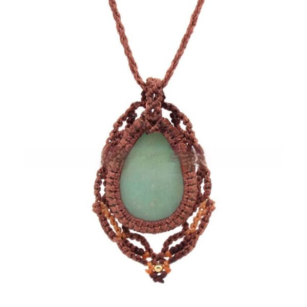 Water Drop Hand-woven Adjustable Pendant Macrame Necklace