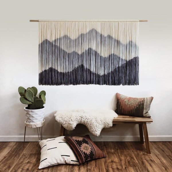 Bohemian Hand-Dyed Living Room Macrame Tapestry