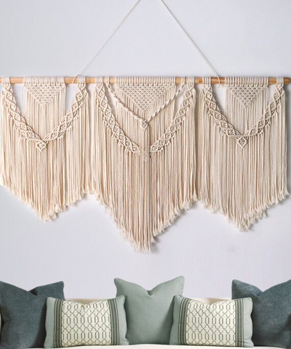 Hand-woven Macrame Tapestry Door Curtain