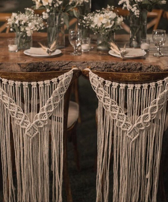 Bohemian Macrame Wedding Backdrop Decoration