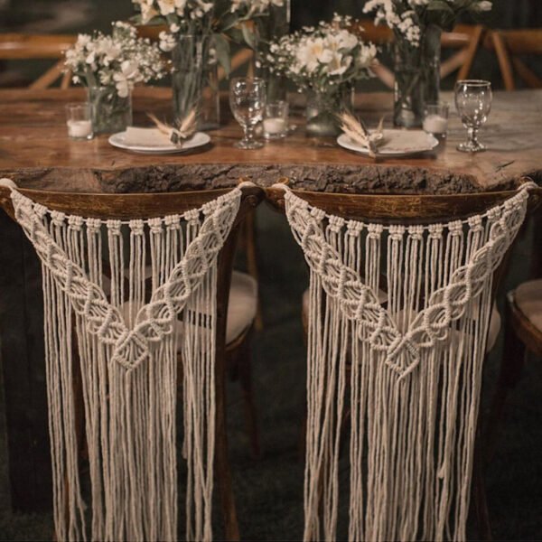 Bohemian Macrame Wedding Backdrop Decoration