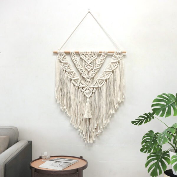 Hand-woven Background Macrame Tapestry