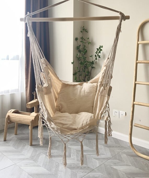 Macrame hammock chair