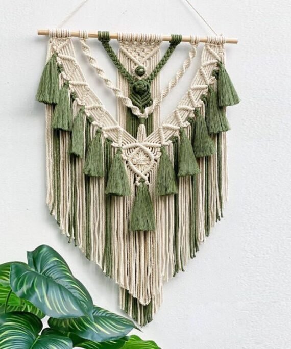 Hand-woven Macrame Tapestry