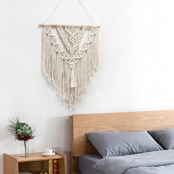 Hand-woven Background Macrame Tapestry