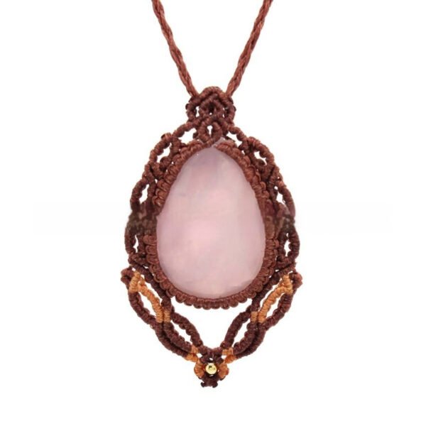 Water Drop Hand-woven Adjustable Pendant Macrame Necklace