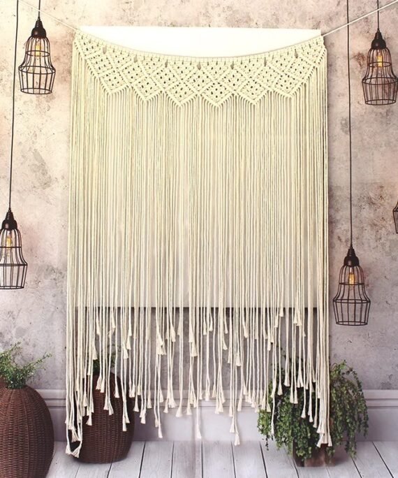 Nordic Bohemian Woven Macrame Tapestry