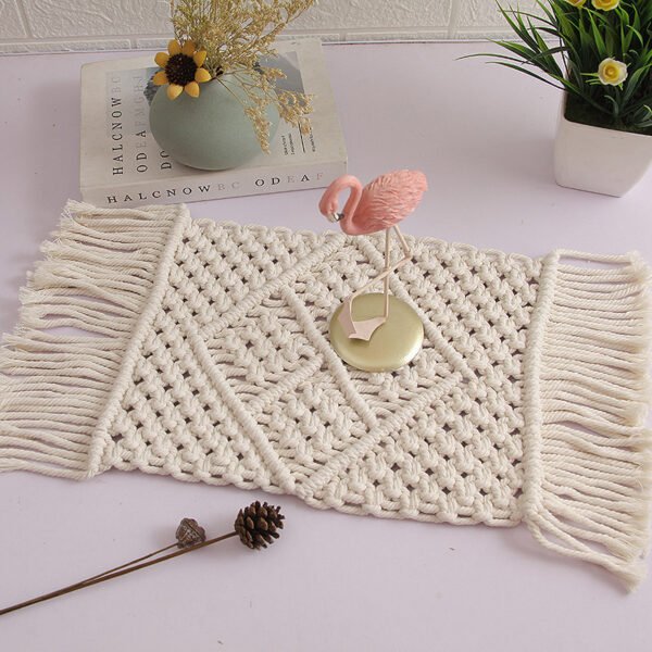 Macrame table runner Nordic Hand-woven Cotton Tapis