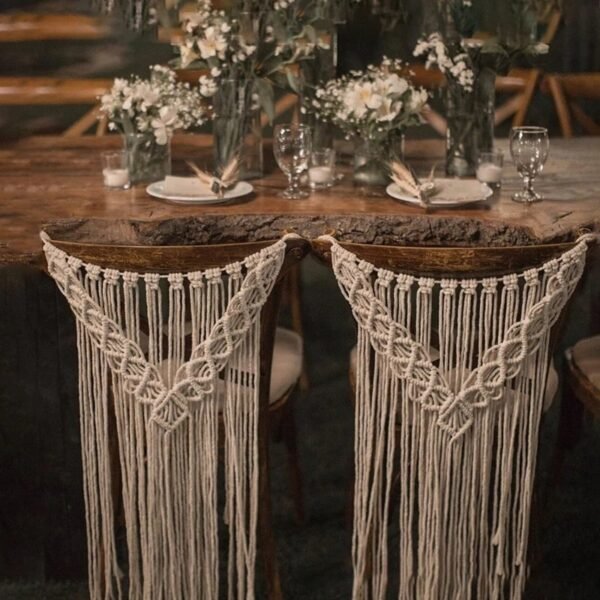 Bohemian Macrame Wedding Backdrop Decoration