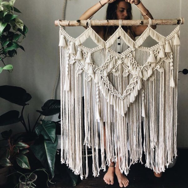 Hand-woven Macrame Tapestry Nordic Decoration