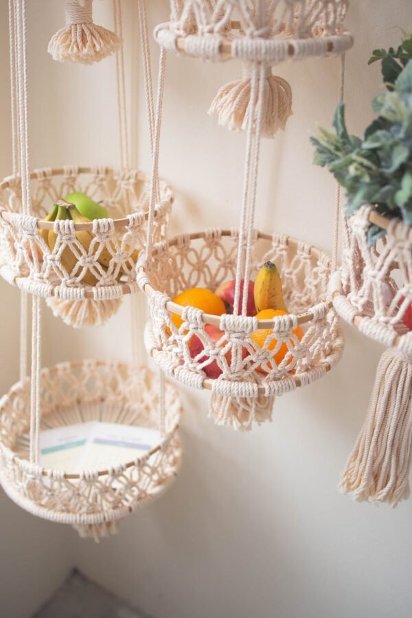 Macrame Three layer Vegetable Basket