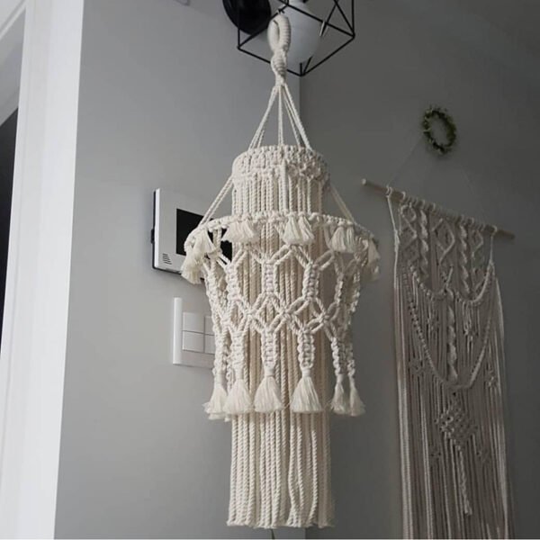 Soft-mounted Decorative Macrame Lampshade