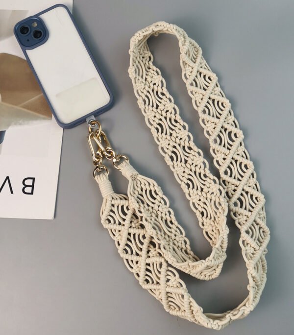 Macrame phone holder