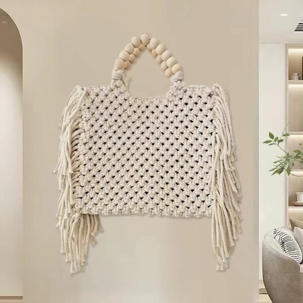 Macrame Woven Women's Crossbody Mini Bag