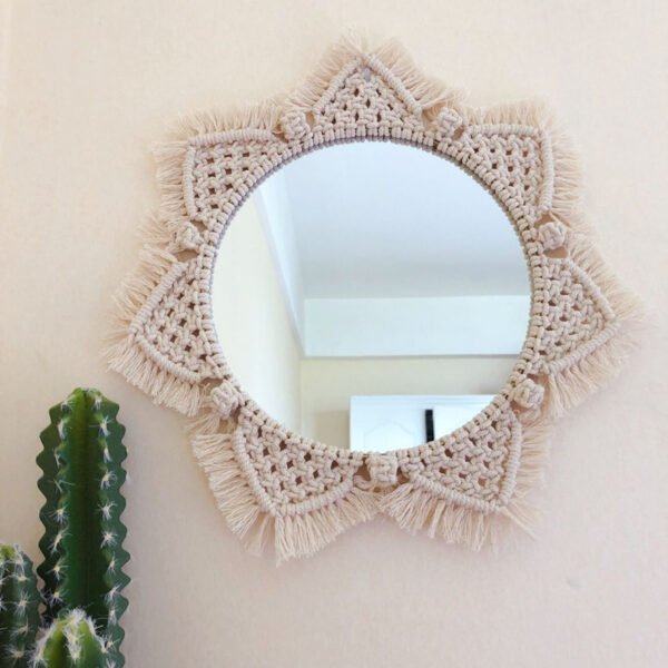 Macrame mirror Sunflower