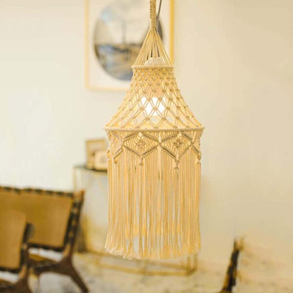 Macrame lightshade Bohemian Style Hand-woven Lampshade Tapestry