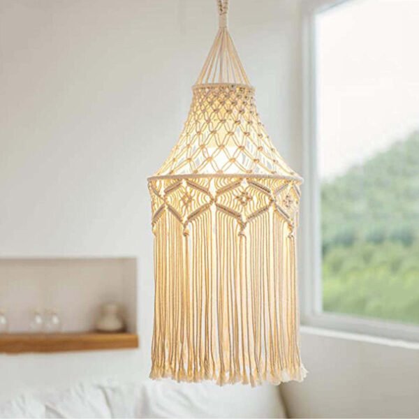 Macrame lightshade Bohemian Style Hand-woven Lampshade Tapestry