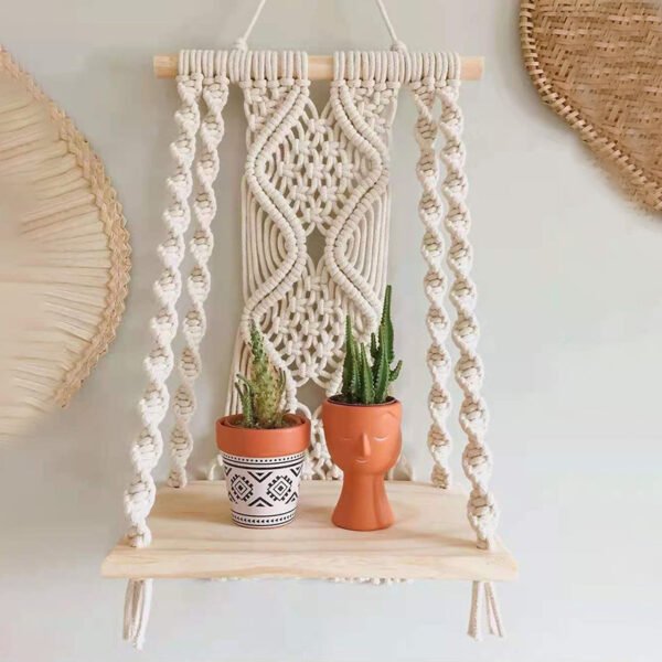 Macrame plant hanger Knitted Thread